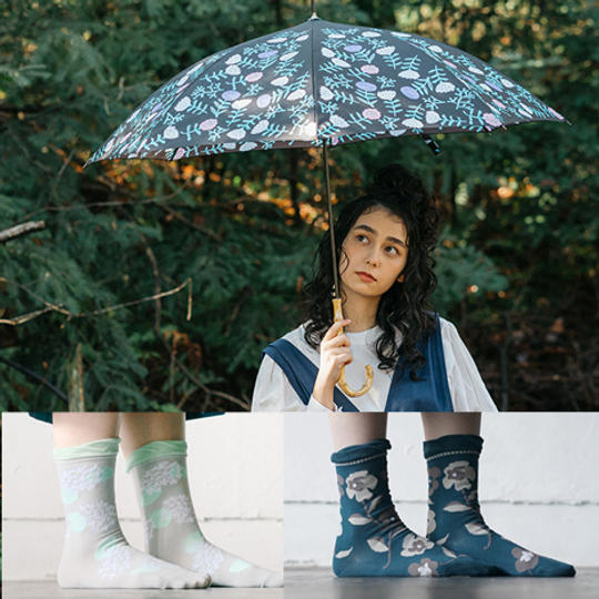 竹の傘と靴下2足セット＊通常よりも610円お得