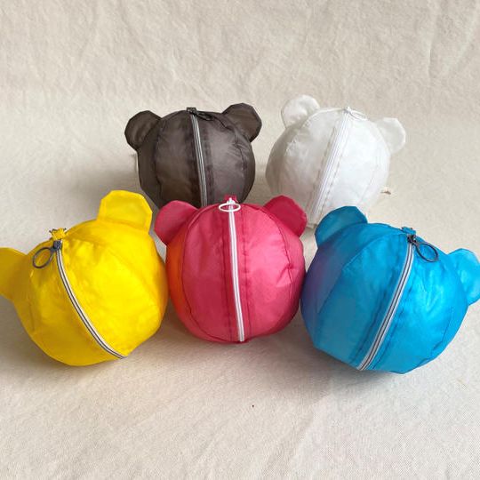 コーデュラリップ　紙風船ポーチ　クマ　+端切れ