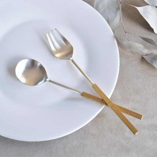 真鍮スプーン・フォークLサイズの２点セット　【ご好評につき追加】