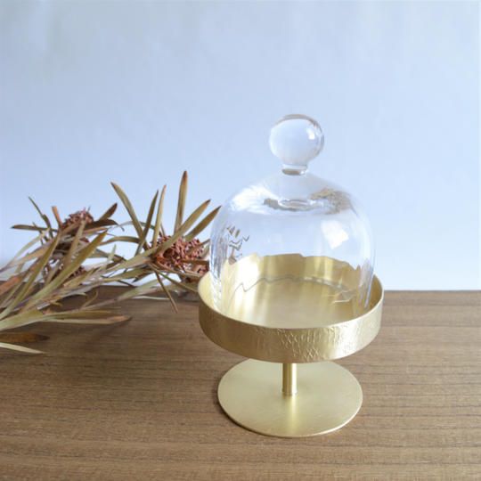 真鍮スタンドとガラスドームのセット　【ご好評につき追加】