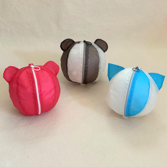 コーデュラリップ　紙風船ポーチ　クマ　パンダ　ネコ　3点セット
