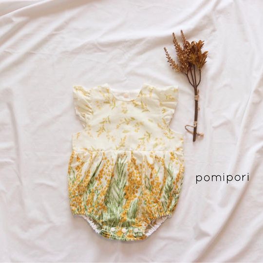《Creema 限定クーポン付》ミモザのロンパース