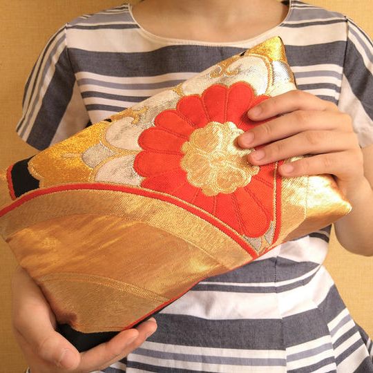 クラッチバッグ　西陣織の帯　②