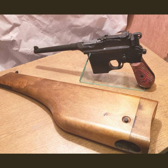 【AW製ガスブローバックハンドガン モーゼルミリタリーM712リアル塗装カスタム レッド9】
