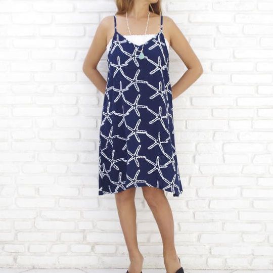 【再販】スターフィッシュキャミソールサマードレス＋シャーリングチューブトップ3点セット