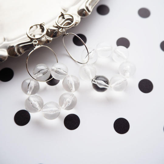 CRYSTAL WHEEL ピアス・イヤリング（Silver）