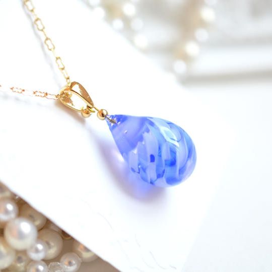 【一点物】ピンク×パープル＊レース模様ネックレス 13