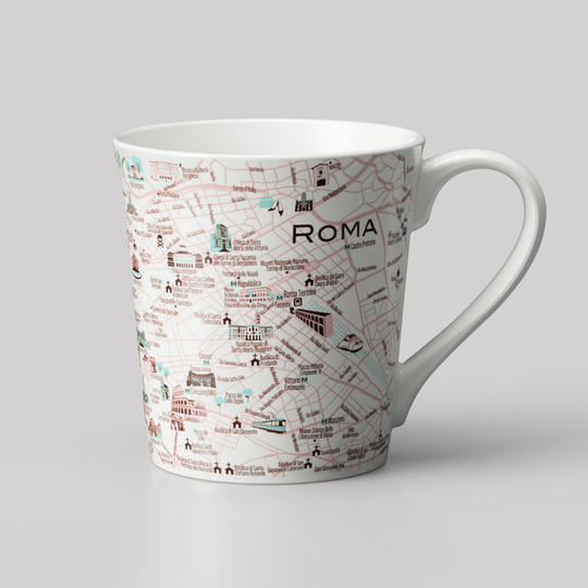 世界を旅するマグカップ　mapmug ローマ (単品）