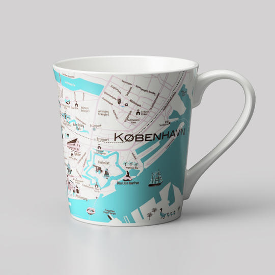 世界を旅するマグカップ　mapmug コペンハーゲン (単品）
