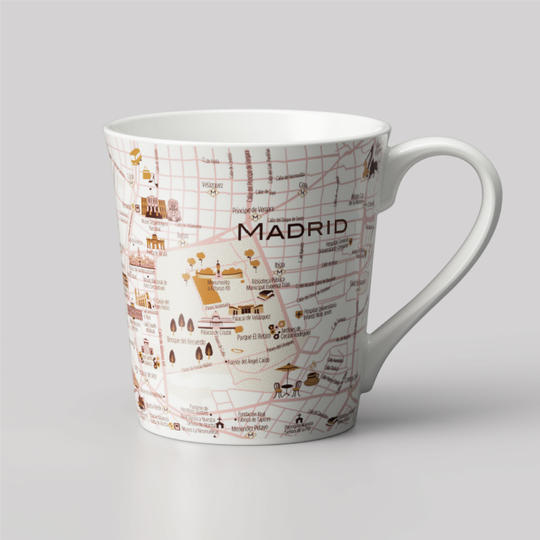 世界を旅するマグカップ　mapmug マドリード(単品）