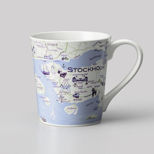 世界を旅するマグカップ　mapmug ストックホルム (単品）