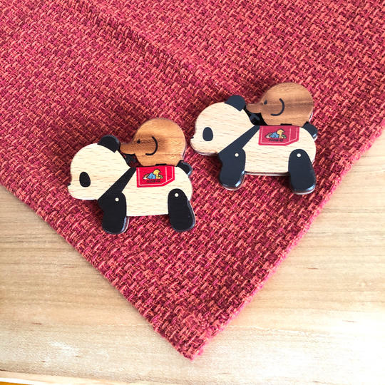 【竹コース】赤ちゃんパンダのブローチorキーホルダー