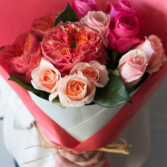 宮城のバラの花束 ダズンローズ (12 本)