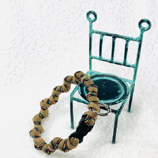 パラコードマクラメ編みNo5小型犬首輪 