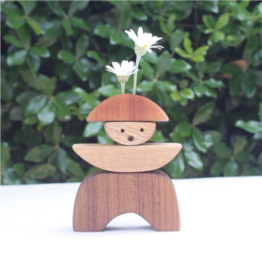 【一点モノ】積み木花瓶『完成品』