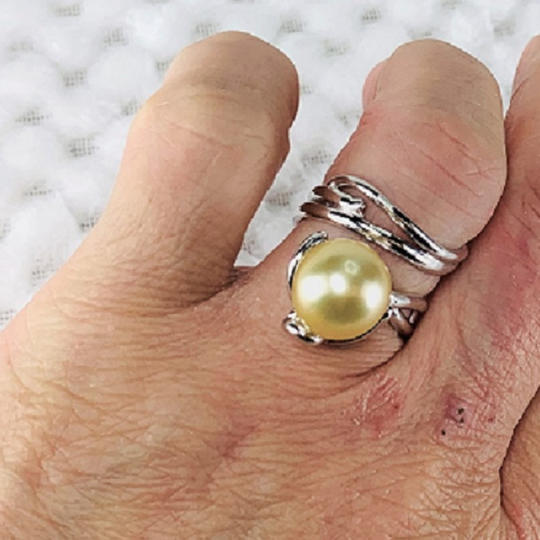 シルバーフリーサイズ南洋バロックパール大玉FPR22