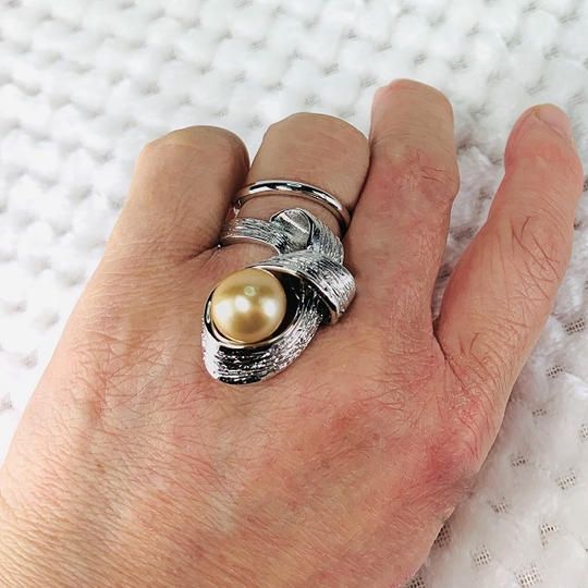 シルバー南洋バロックゴールドフリーサイズリングFPR49