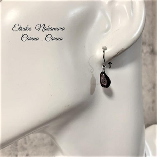 変形ガーネットピアス＆イヤリング