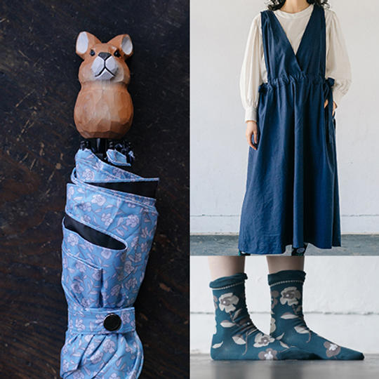 好評につき追加決定！UVカット99.9%以上！木彫りうさぎの折りたたみ傘とトータルコーデセット＊通常よりも5020円お得