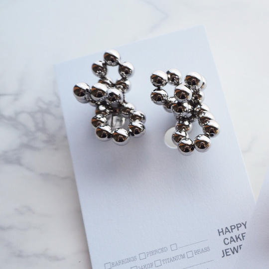 【追加しました！】Bubbleイヤリング(Silver)※一点限り