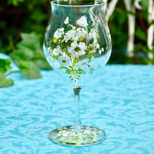 	【Creema初出品！多用途！耐熱ワイングラス】アイスも！ホットも！電子レンジもOK！“Little bouquet”