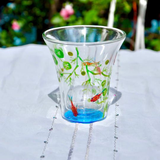 ☆彡「ご好評につき追加！」☆彡【清涼感と癒しの一品！】耐熱二重グラス“金魚シリーズ”