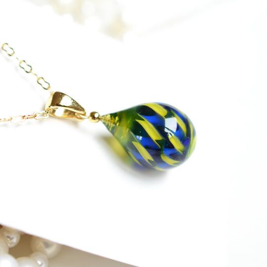 【一点物】モダン＊レース模様ネックレス 55