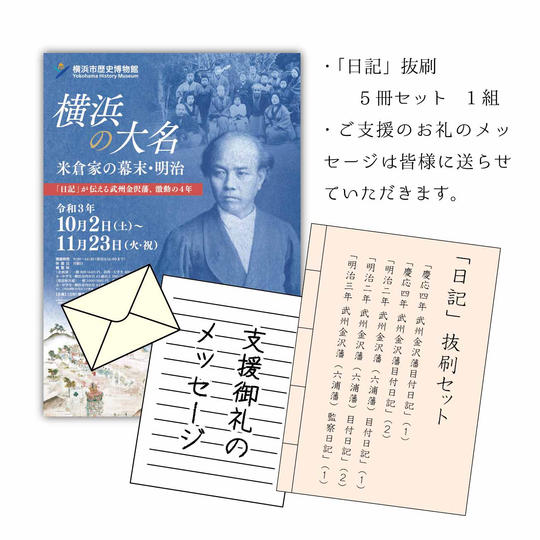 お礼メッセージ+「日記」抜き刷り5冊セット