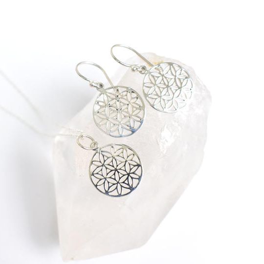 【再販】フラワーオブライフのネックレスとピアスのセット