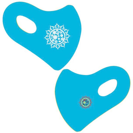 お花畑マスクブルー