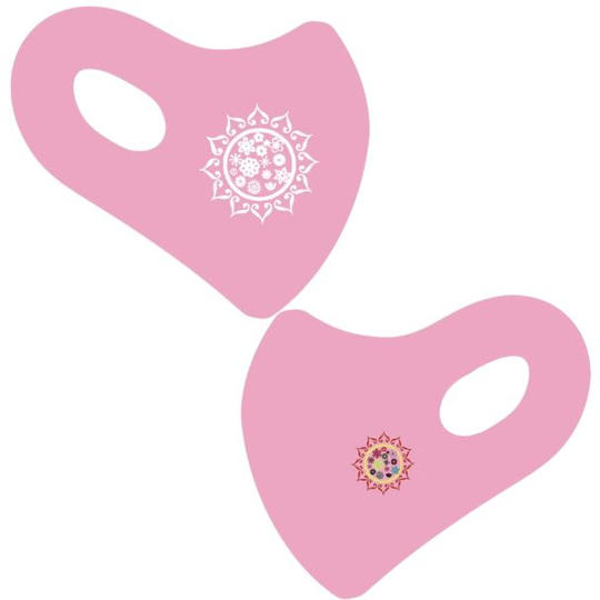 お花畑マスクピンク