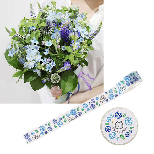 【8,000円のご支援】お花のマスキングテープ&花束&高校生の活動報告