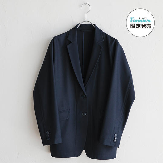 ナチュリラ×lelill カーディジャケット【NAVY】サイズ36(S~M)