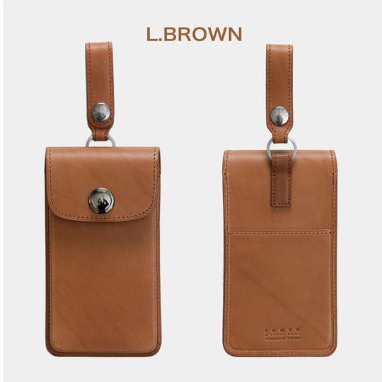 《早割》4000円OFF! レザーiPhone Case Mサイズ ライトブラウン