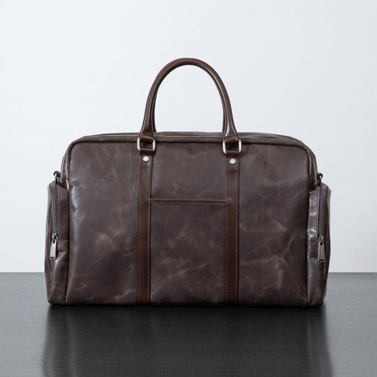 【早割20%OFF】レザーボストンバッグ1本【ブラウン】