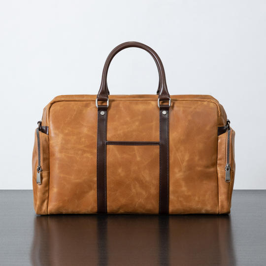 【早割20%OFF】レザーボストンバッグ1本【キャメル】