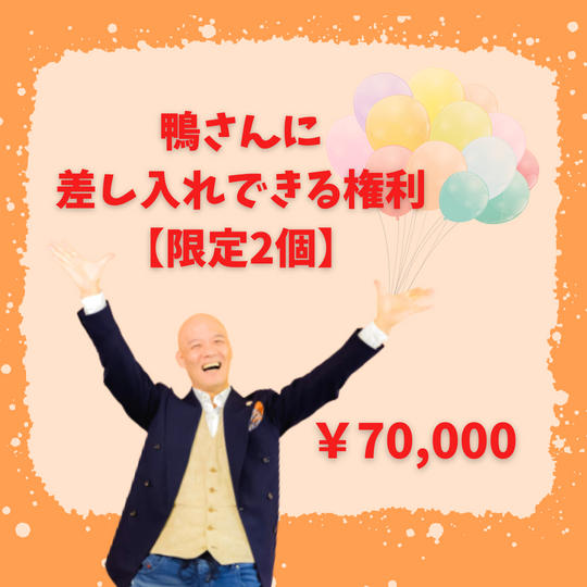 鴨さんに差し入れできる権利【限定2個】