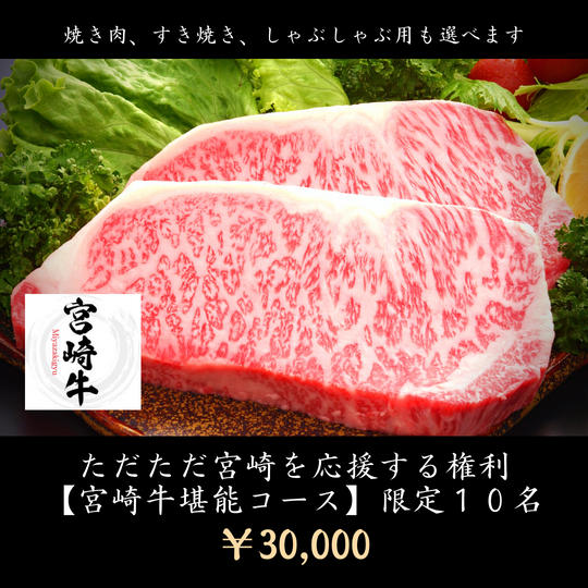 ただただ宮崎を応援する権利【宮崎牛堪能コース】限定10名