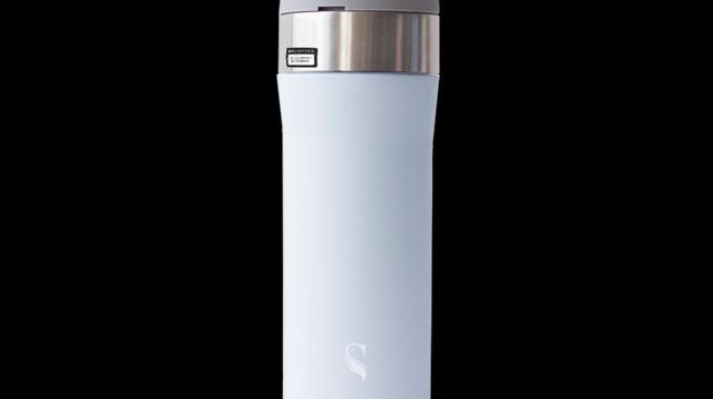 Swanz 磁器製 KOKORO フラスク 450ml ブルー 水筒 ボトル 8時間 保温