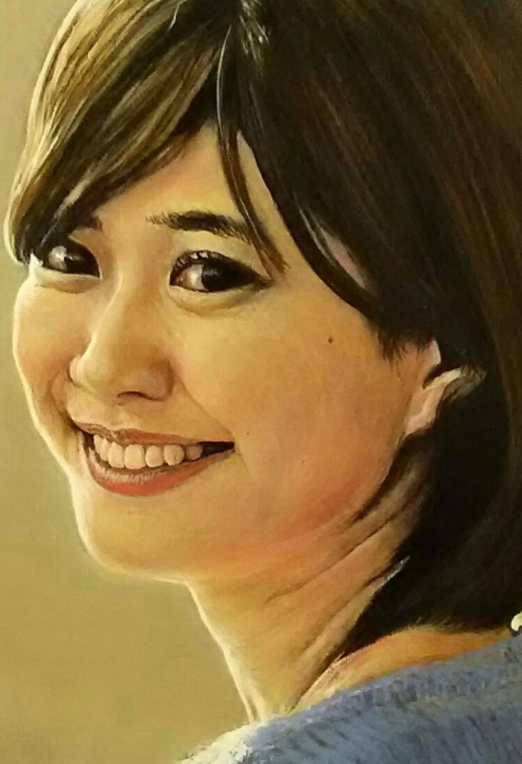 油彩肖像画F10サイズカラー（530mm✕455mm 額無し） - (愛する人が油絵