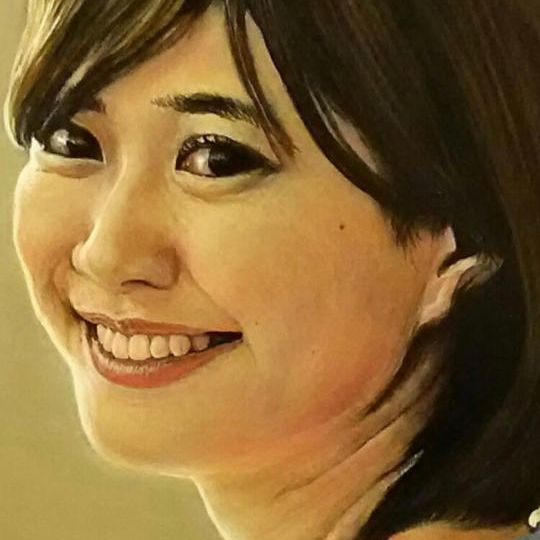 油彩肖像画SMサイズカラー（227mm✕158mm　額無し）