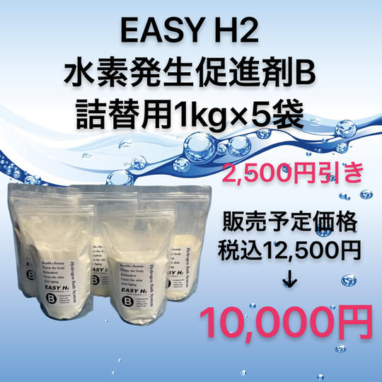 【数量限定2,500円引き】水素発生促進剤B詰替用1kg×5袋	