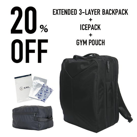 【リュック+アイスパック+ポーチ】先行販売20%OFF/BLACK