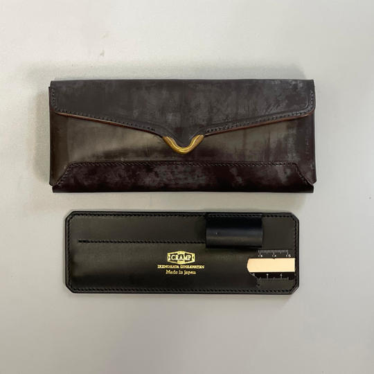 [早割15%off]UKブライドルレザーペンケース[Cr-922] CHOCO