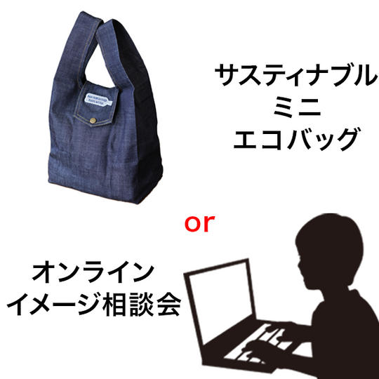 3,000円応援コース|ミニエコバッグ or オンラインイメージ相談会