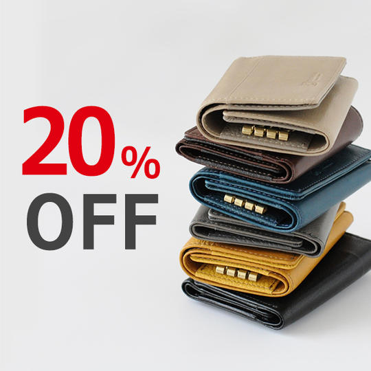【20%オフ】YOSHINAコンパクト三つ折り財布