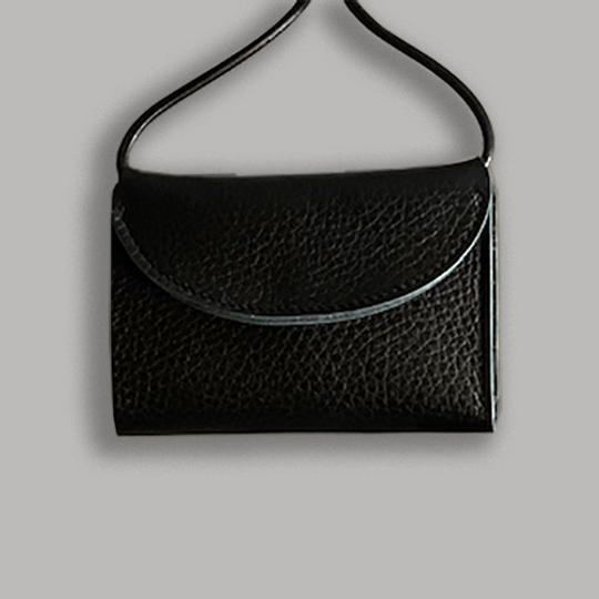 【先行予約】boclef×池之端銀革店 コインキャッチャーネックウォレット : ブラック