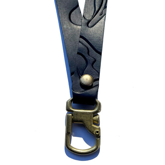 【カスタム オーダー】お好きな金具色を組み合わせるWAVY BLACK ストラップ