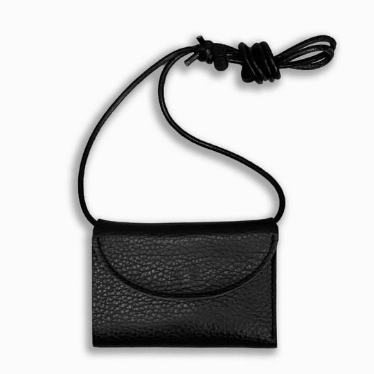 【追加リターン】boclef×池之端銀革店 コインキャッチャーネックウォレット : ブラック【2月中旬お届け】