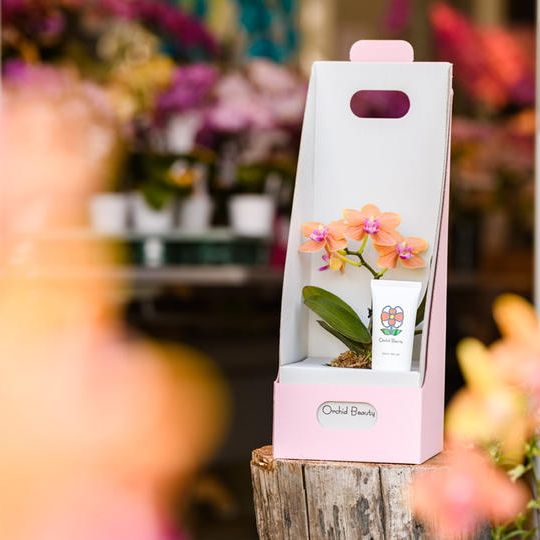Orchid  Beautyハンドクリームパプリカの香り1本とマイクロ胡蝶蘭のセット